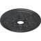 Ekena Millwork Rose and Ribbon Ceiling Medallion (Fits Canopies up to 4"), 23 5/8"OD x 4"ID x 1 1/2"P, Pewter CM23ROPES - alternate 2